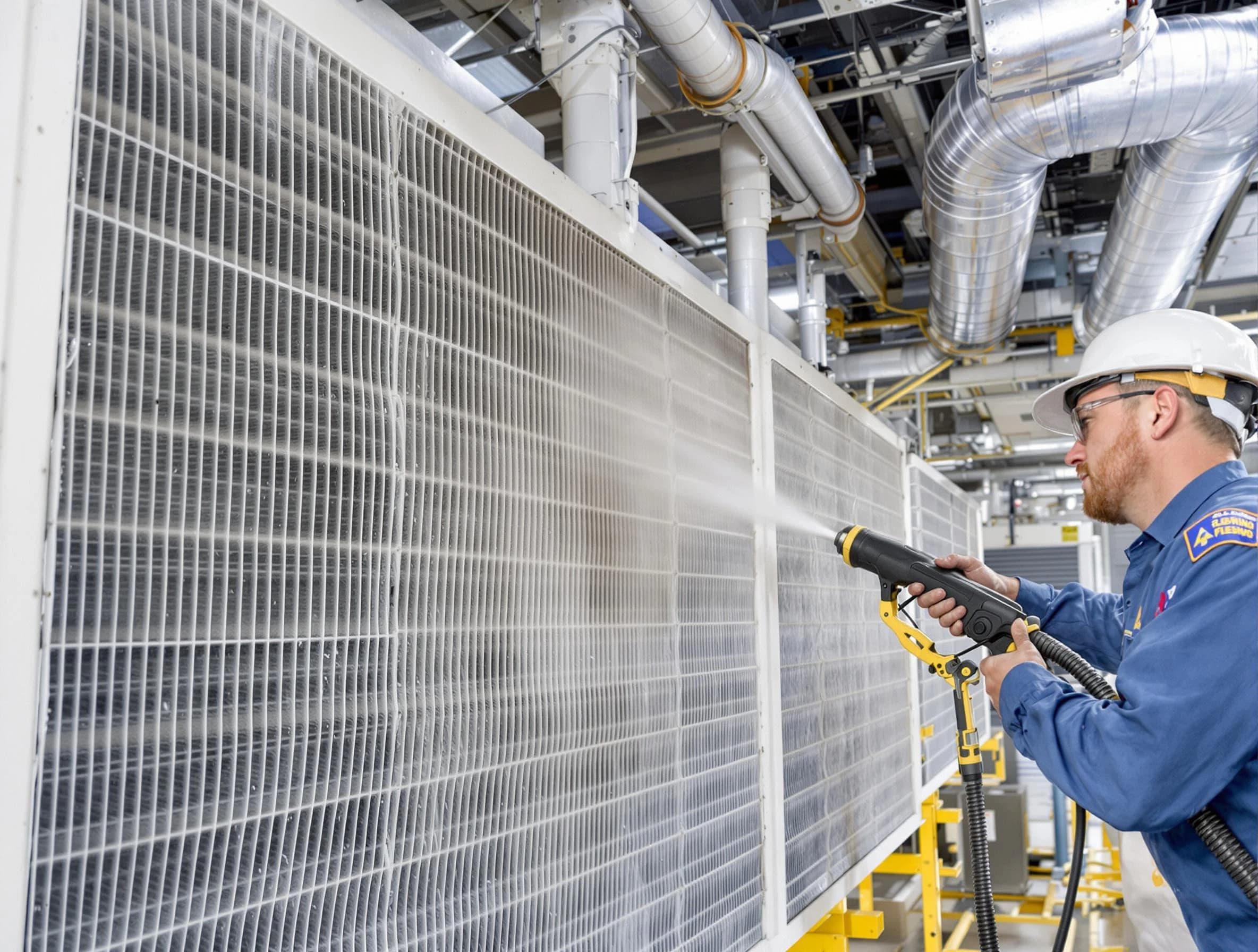 Professional commercial coil cleaning by Talladega Air Duct Cleaning in Talladega