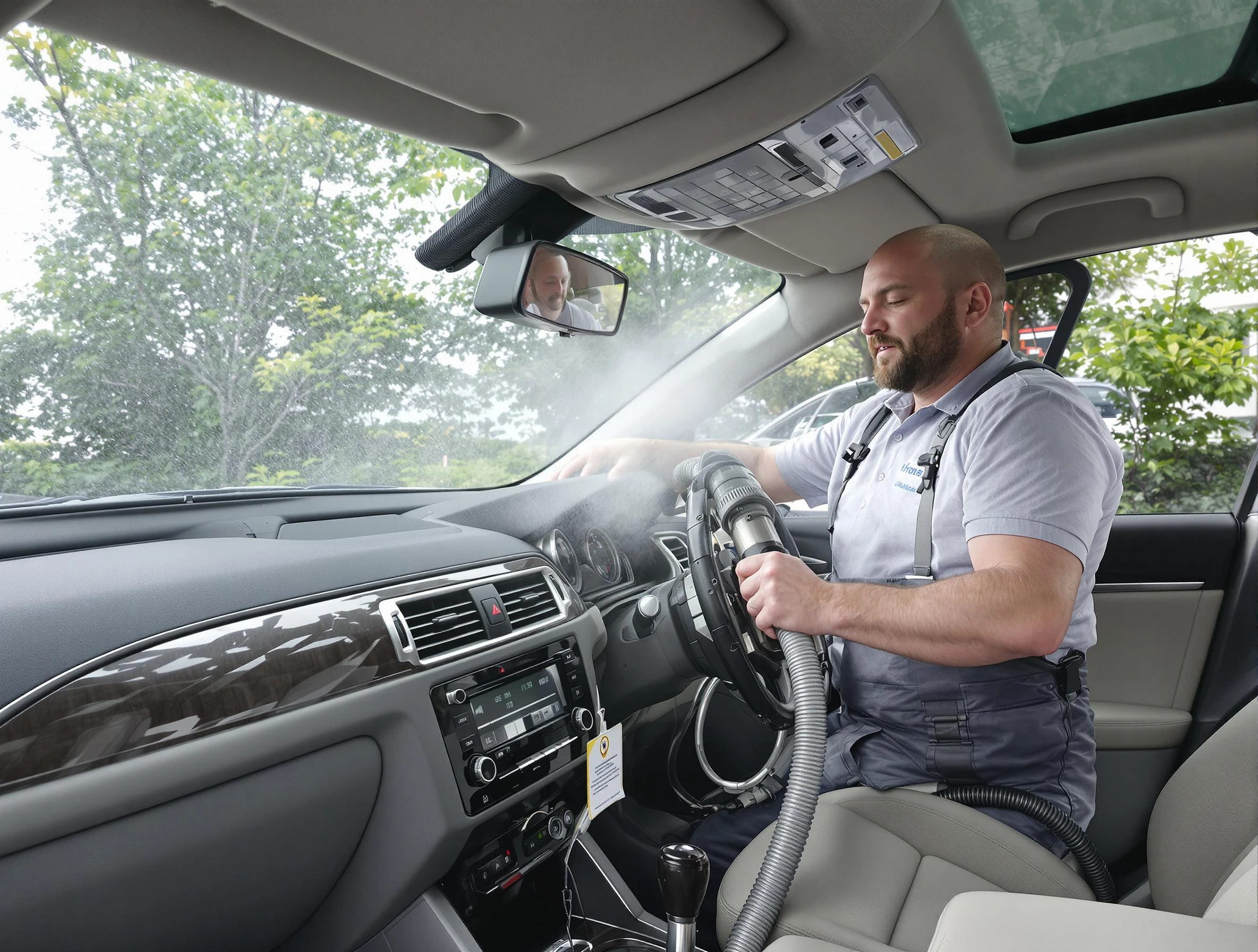 Talladega Air Duct Cleaning specialist performing professional car duct cleaning in Talladega